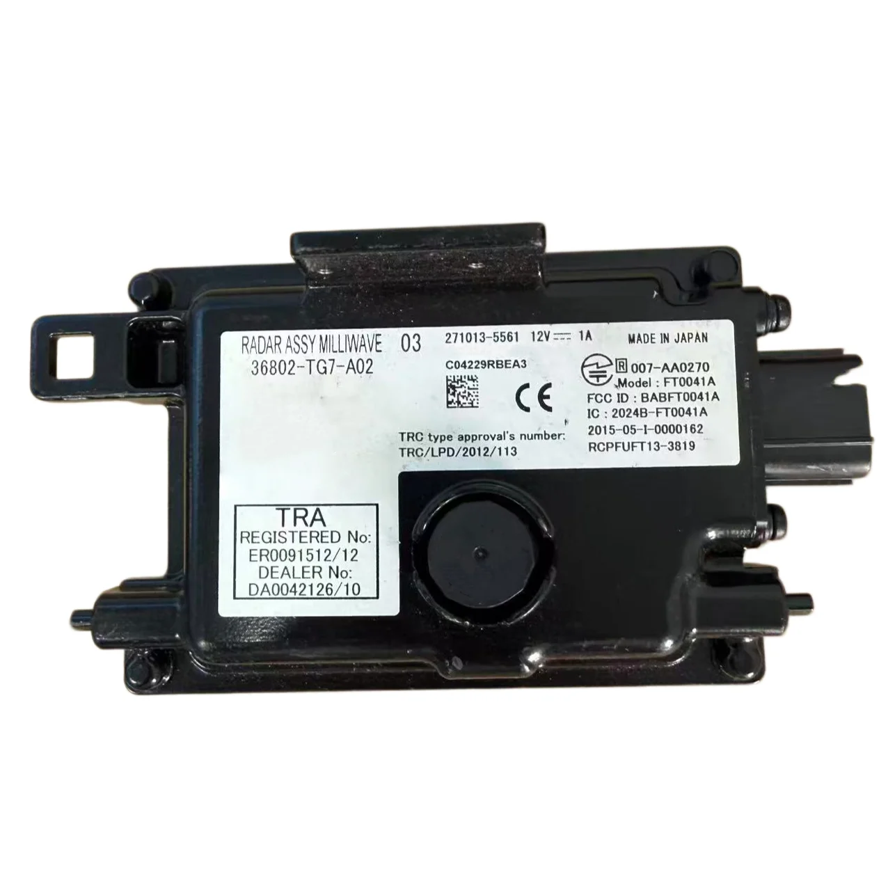 36802-TG7-A02 Distance Sensor Radar Sub Assembly 36802TG7A02 For Honda Pilot 2016-2018
36802-TG7-A02 Distance Sensor Radar Sub Assembly 36802TG7A02 For Honda Pilot 2016-2018