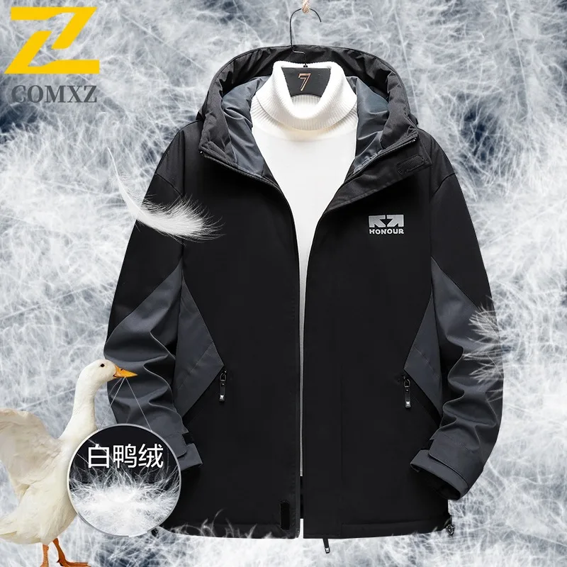 COMXZ Luxury Mens Down Jacket Hooded Solid Color Outdoor Working Anti-Cold Parka Korean Fashion Windproof Winter Filler Down
COMXZ Luxury Mens Down Jacket Hooded Solid Color Outdoor Working Anti-Cold Parka Korean Fashion Windproof Winter Filler Down