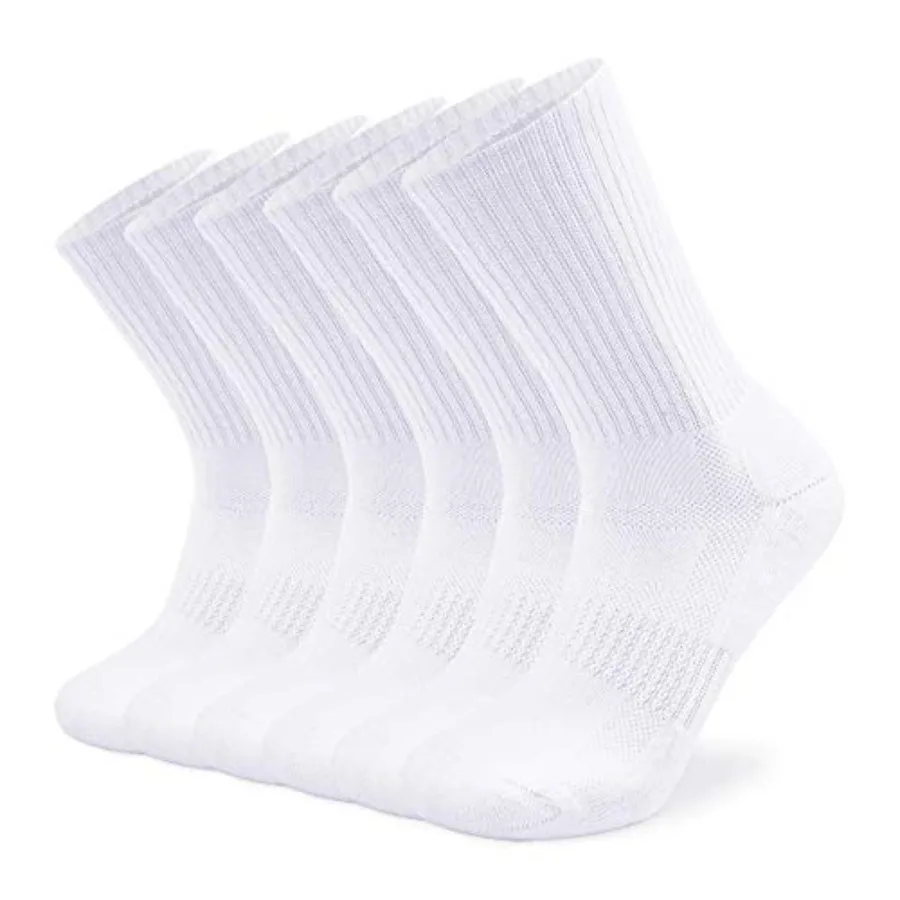 Unisex Cushioned Crew Training Athletic Socks Men and Women with Combed Cotton Moisture Wicking Breathable Performance
Unisex Cushioned Crew Training Athletic Socks Men and Women with Combed Cotton Moisture Wicking Breathable Performance