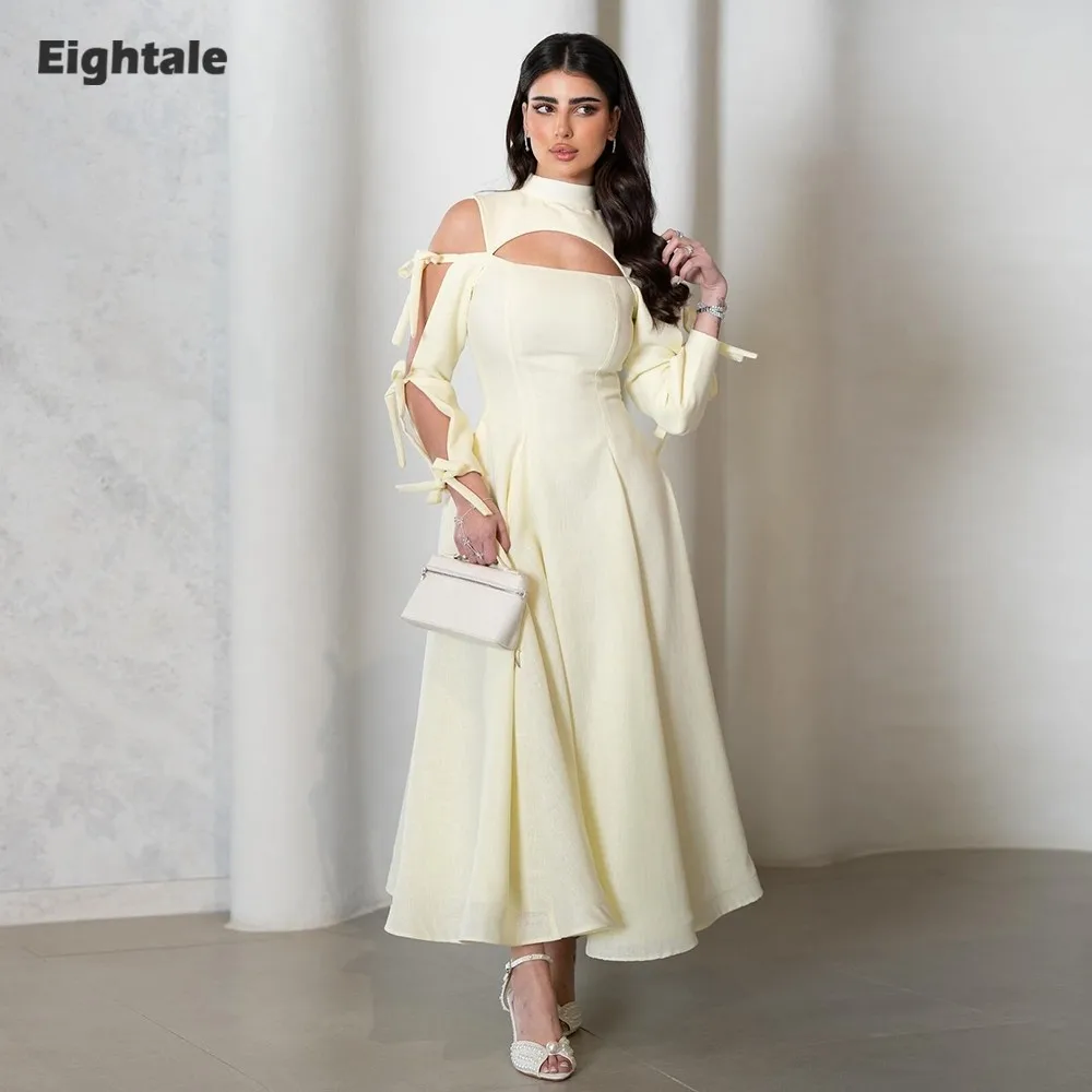 Eightale Elegant Evening Dress Halter A-Line Tea Length Graduation Customized Arabic Prom Wedding Party Dresses Robes De Soirée
Eightale Elegant Evening Dress Halter A-Line Tea Length Graduation Customized Arabic Prom Wedding Party Dresses Robes De Soirée