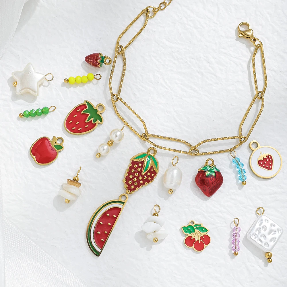5pcs Hot Sale Stainless Steel Fruit accessory pendant; Wholesale DIY Necklace Bracelet Modification
5pcs Hot Sale Stainless Steel Fruit accessory pendant; Wholesale DIY Necklace Bracelet Modification