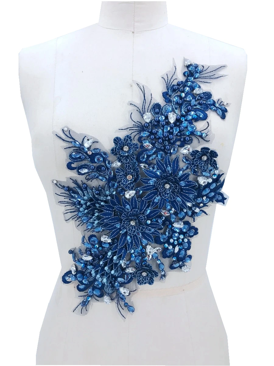 Navy Blue DIY Appliqued Beading Diamond Apparel Decoration Dress Fabric Luxury Handmade 3D Sequin Rhinestone Material
Navy Blue DIY Appliqued Beading Diamond Apparel Decoration Dress Fabric Luxury Handmade 3D Sequin Rhinestone Material
