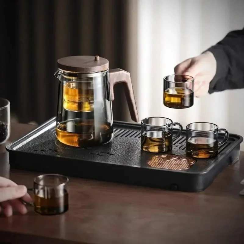 One Click Tea Separation Filtration Glass Teapots With Wood Handle Tea Water Separation Inner Container Tea Pot With Infuser
One Click Tea Separation Filtration Glass Teapots With Wood Handle Tea Water Separation Inner Container Tea Pot With Infuser