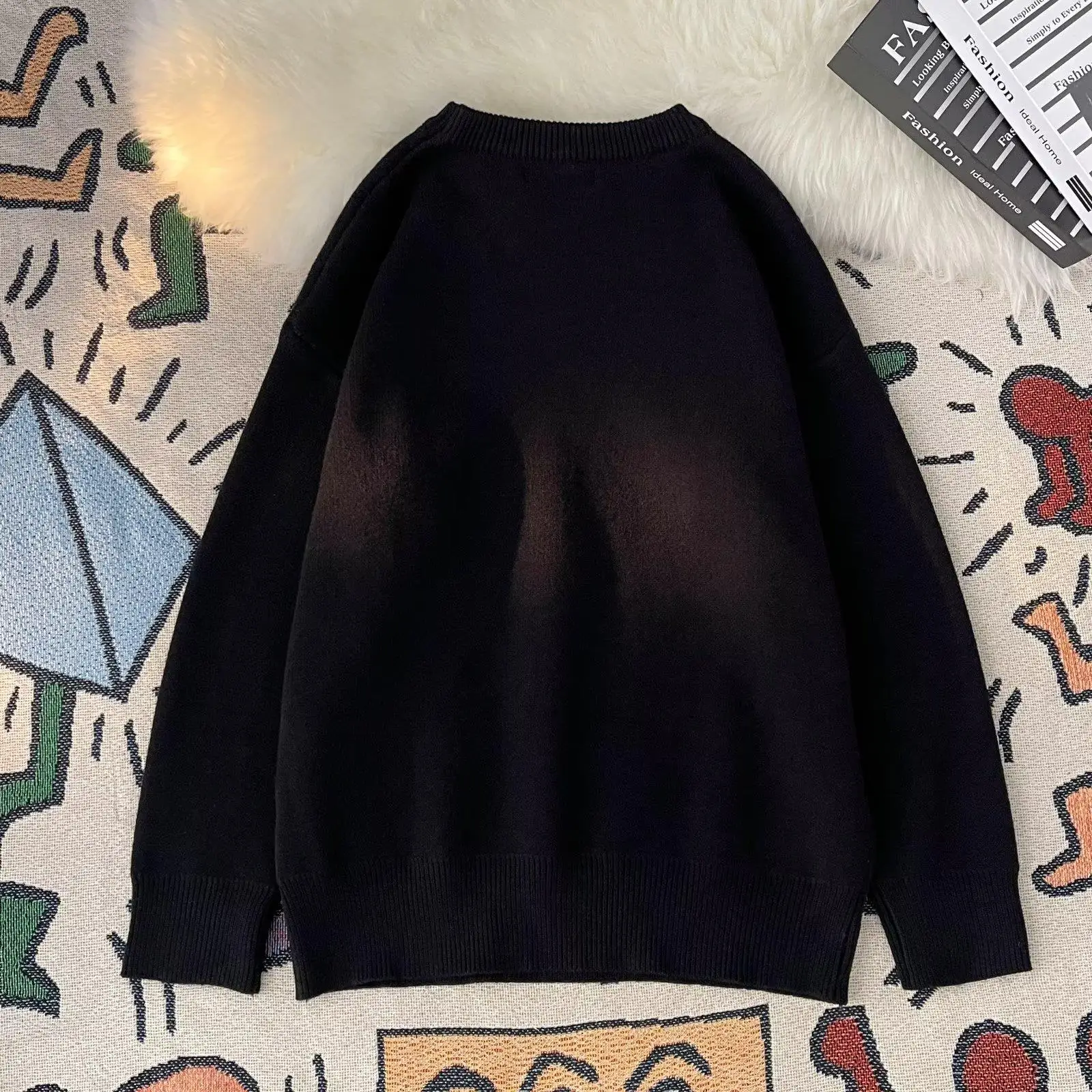 Свободный крой, мужской трикотаж в американском стиле, круглый свитер, пальто, осень-зима, большой размер 250, удобная повседневная верхняя одежда
Свободный крой, мужской трикотаж в американском стиле, круглый свитер, пальто, осень-зима, большой размер 250, удобная повседневная верхняя одежда