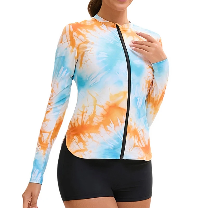 Zipper Surf Rash Guards Swimsuit Long Sleeve Printed Swimwear Women Two Pieces Rashguard Diving Bathing Swimming Swim Suit
Zipper Surf Rash Guards Swimsuit Long Sleeve Printed Swimwear Women Two Pieces Rashguard Diving Bathing Swimming Swim Suit
