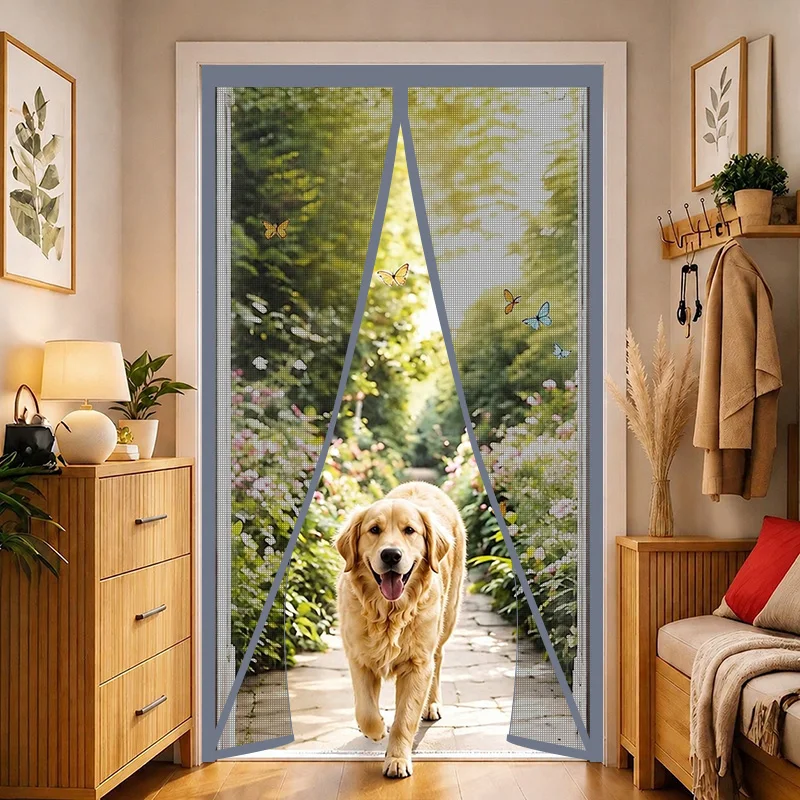 Summer Extra Large Glass Fiber Grey Anti-Cat-Dog Scratch High-Definition Magnetic Automatic Closing Mosquito-Repellent Curtain
Summer Extra Large Glass Fiber Grey Anti-Cat-Dog Scratch High-Definition Magnetic Automatic Closing Mosquito-Repellent Curtain