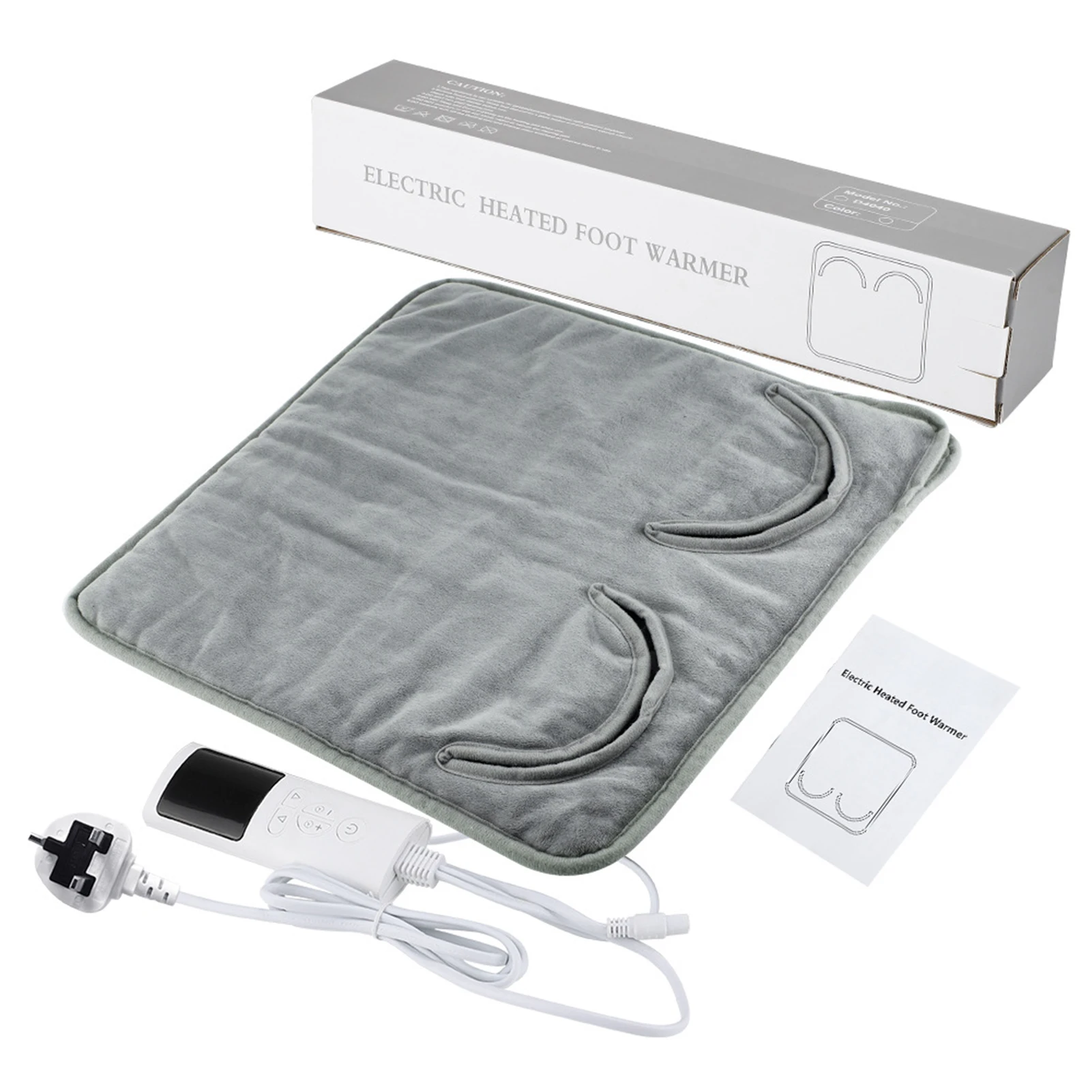 Electric Foot Warmer with Remote Control 9 Temperature 4 Timing Adjustable 15.7x15.7in Grey Crystal Soft Fabric Washable Heated
Electric Foot Warmer with Remote Control 9 Temperature 4 Timing Adjustable 15.7x15.7in Grey Crystal Soft Fabric Washable Heated