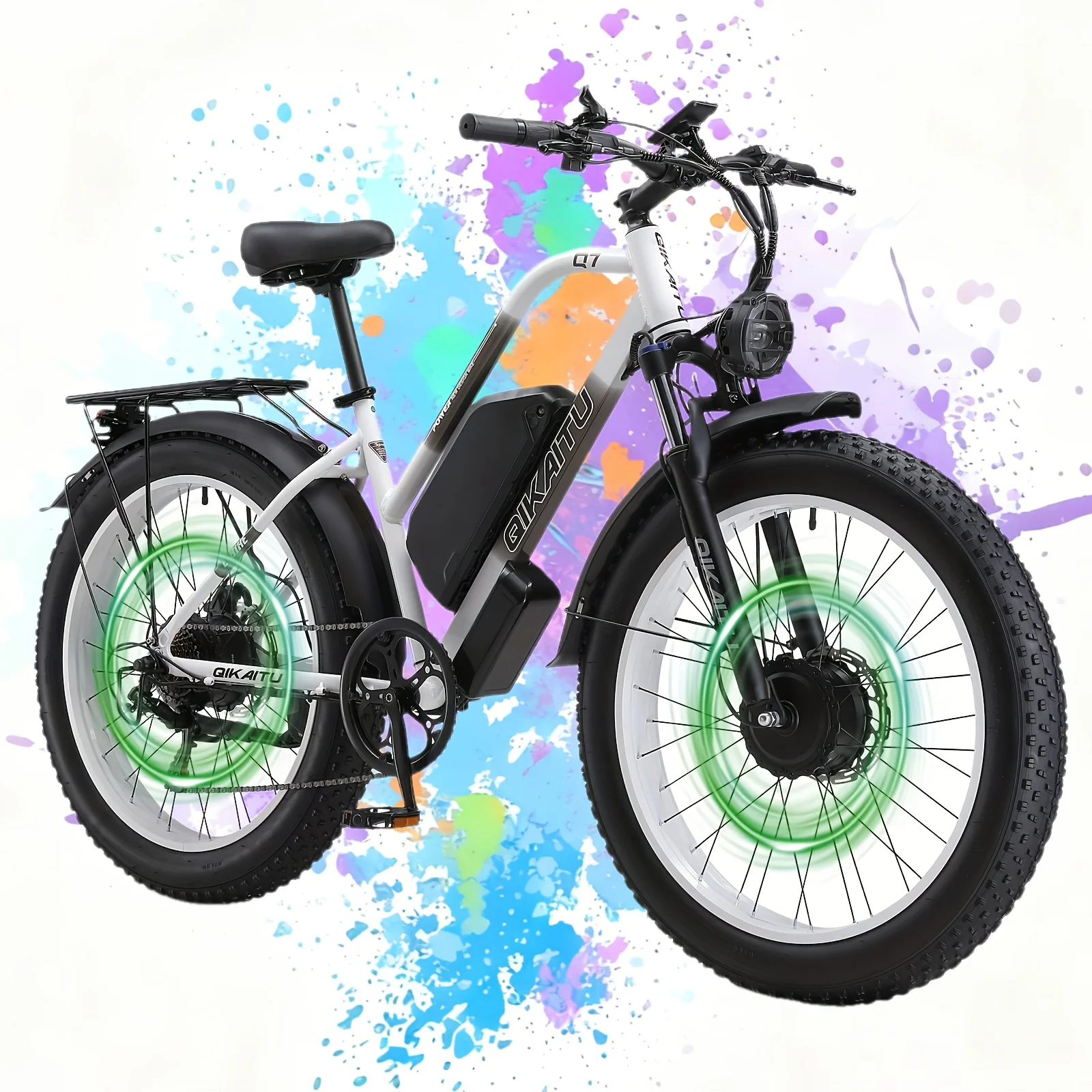 Электровелосипед для взрослых - Двойной мотор 740 Вт, скорость 20 миль/ч, внедорожные шины 26'' x 4'', запас хода 90 км, 7-скоростная передняя трансмиссия
Электровелосипед для взрослых - Двойной мотор 740 Вт, скорость 20 миль/ч, внедорожные шины 26'' x 4'', запас хода 90 км, 7-скоростная передняя трансмиссия