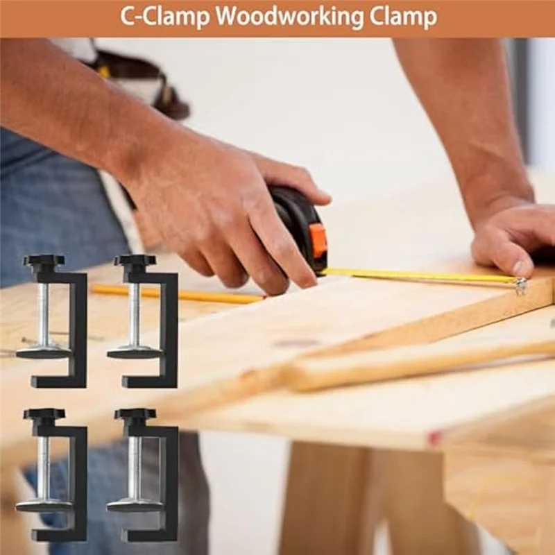 【Best Selling】6Pcs G Clamps For Woodworking Universal C-Clamp Small Desk Clamp Cabinet Face Frame With Stable Wide Jaw C Clamps
【Best Selling】6Pcs G Clamps For Woodworking Universal C-Clamp Small Desk Clamp Cabinet Face Frame With Stable Wide Jaw C Clamps