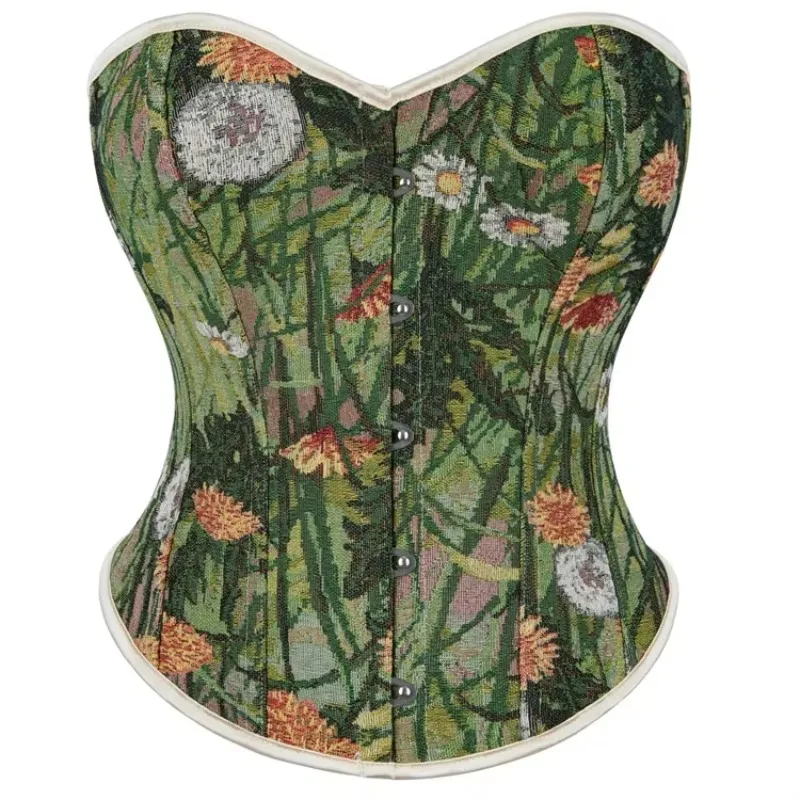 Women Overbust Corsets Top Monet Oil Painting Floral Bustiers Lace Up Boned Bustier Vintage Corselet Sexy Gothic Korsett
Women Overbust Corsets Top Monet Oil Painting Floral Bustiers Lace Up Boned Bustier Vintage Corselet Sexy Gothic Korsett