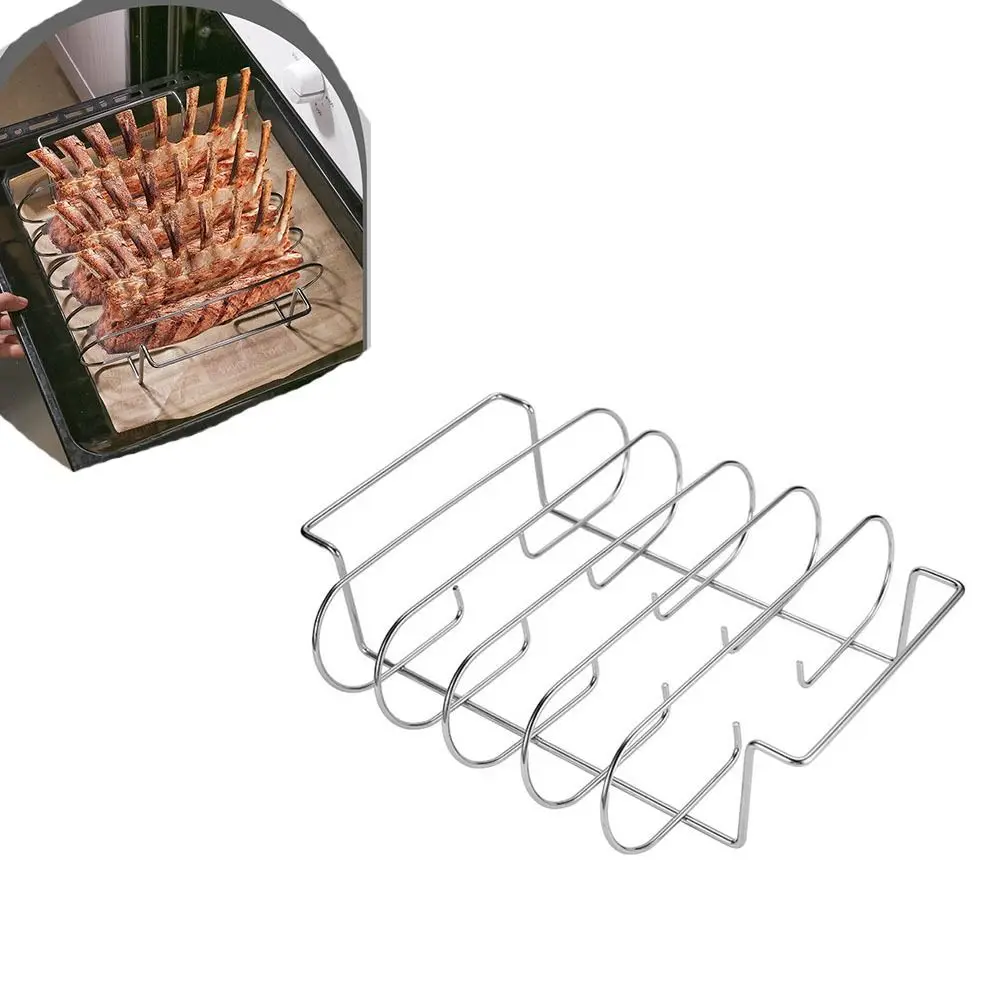 Non-Stick BBQ Rib Rack Stand Barbecue Net Rotisserie Barbecue Steaks Rack Lamb Chop Baking Stainless Steel
Non-Stick BBQ Rib Rack Stand Barbecue Net Rotisserie Barbecue Steaks Rack Lamb Chop Baking Stainless Steel