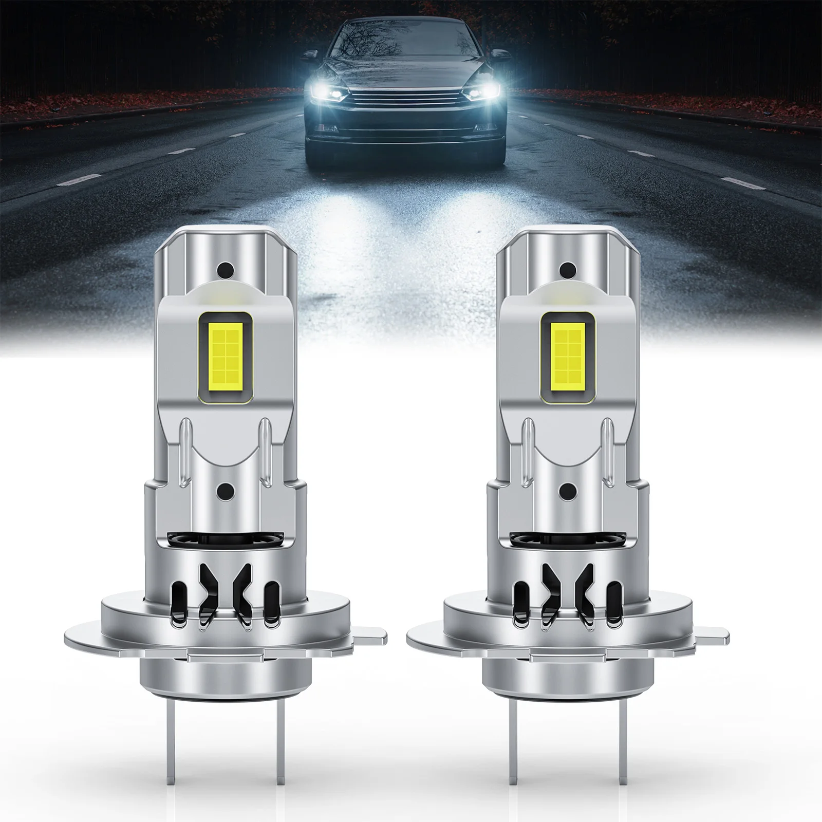 MICTUNING 2pcs H7/H18 LED Headlight Light Bulbs,Super Bright 8000LM 6000K White Fog Lights,Plug and Play for universal Car
MICTUNING 2pcs H7/H18 LED Headlight Light Bulbs,Super Bright 8000LM 6000K White Fog Lights,Plug and Play for universal Car