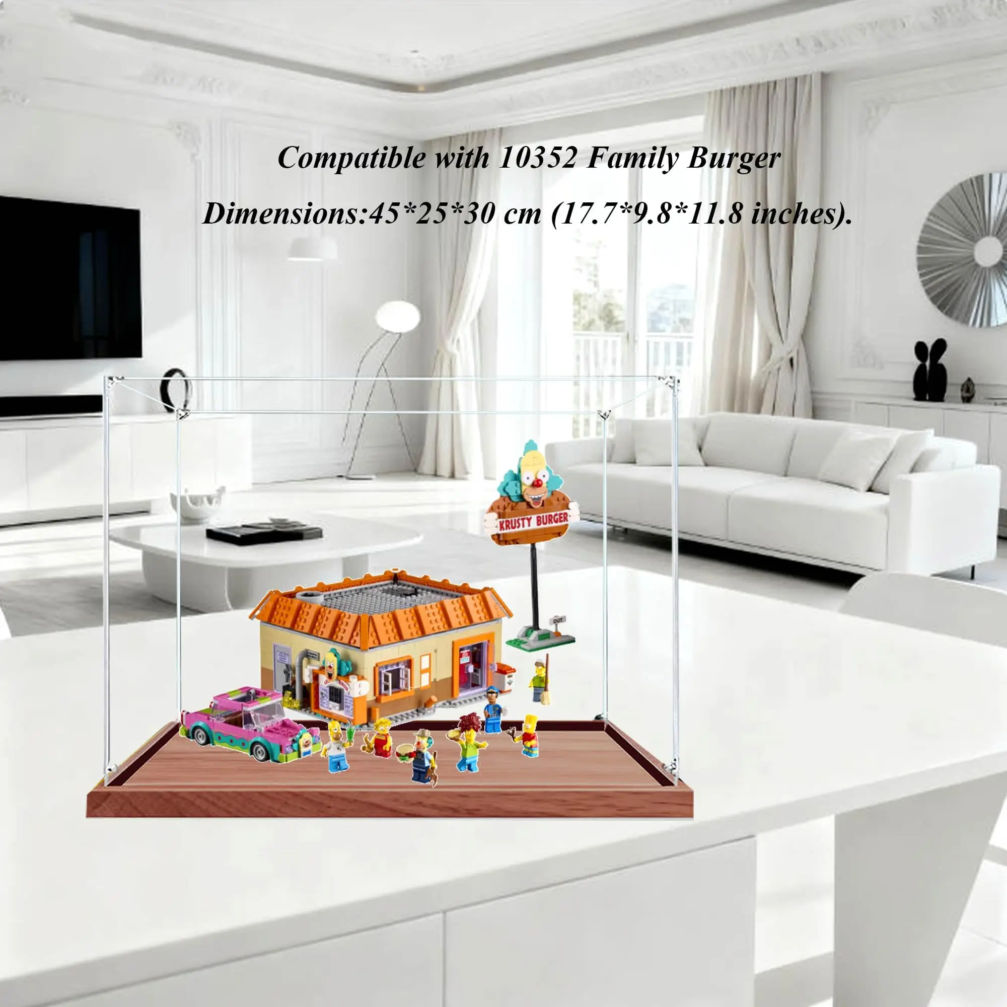 Акриловая витрина, совместимая с наборами для семейного гамбургеров Lego 10352, витрина, пылезащитным ящиком для хранения (только витрина)
Акриловая витрина, совместимая с наборами для семейного гамбургеров Lego 10352, витрина, пылезащитным ящиком для хранения (только витрина)