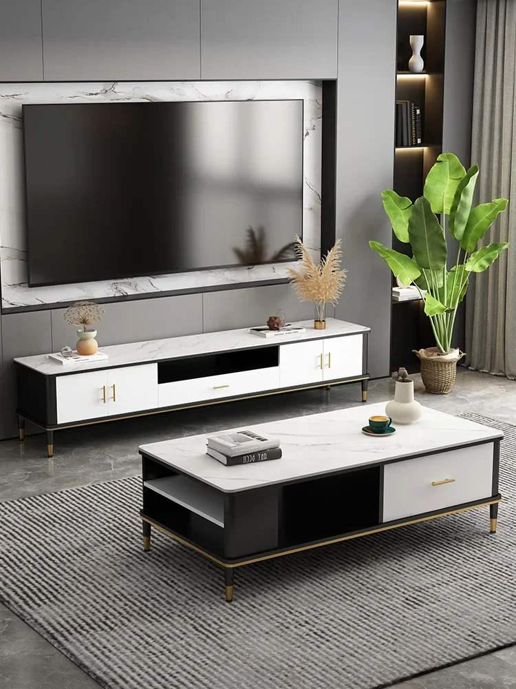 Stone Plate TV Cabinet and Tea Table Combination Modern Simple and Light Luxury Living Room Small Apartment Marble TV
Stone Plate TV Cabinet and Tea Table Combination Modern Simple and Light Luxury Living Room Small Apartment Marble TV