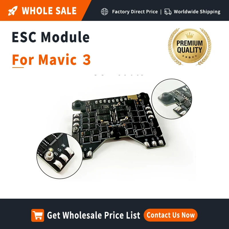 Factory Direct For Mavic 3 Series ESC Module Replacement Board Drone Repair Parts Electronic Speed Controller Wholesale Supply
Factory Direct For Mavic 3 Series ESC Module Replacement Board Drone Repair Parts Electronic Speed Controller Wholesale Supply