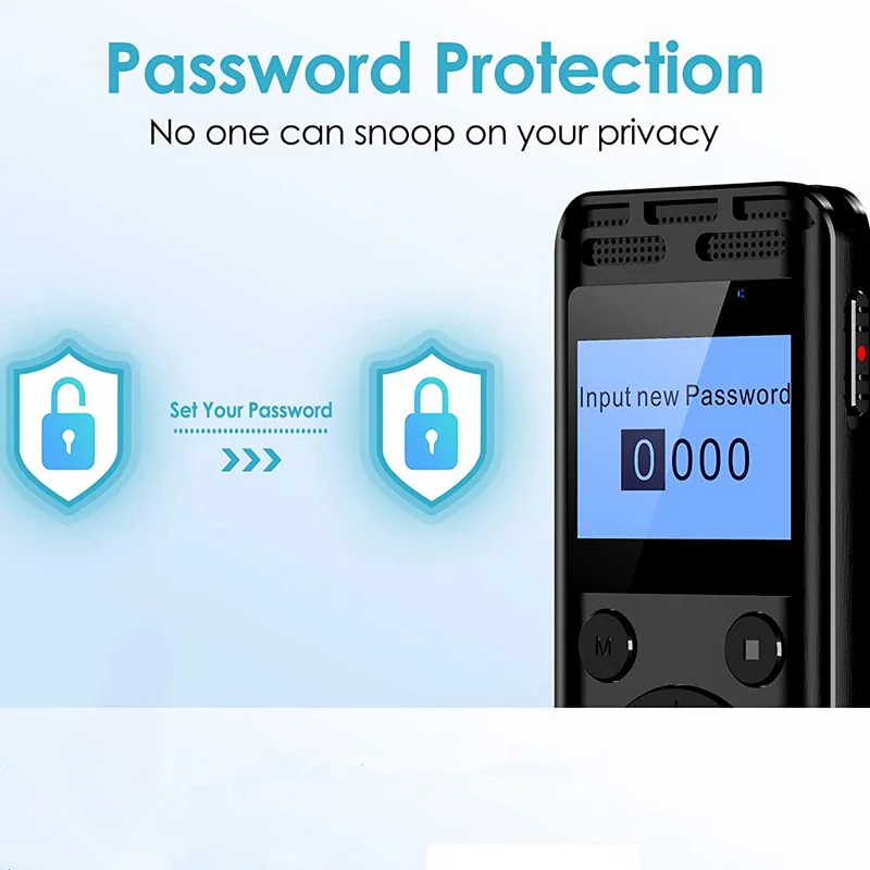 Vandlion V52 1.4" Screen Voice Activated Noise Reduction Long-Distance Digital Recorder MP3 Player 16GB 32G 64G USB Dictaphone
Vandlion V52 1.4" Screen Voice Activated Noise Reduction Long-Distance Digital Recorder MP3 Player 16GB 32G 64G USB Dictaphone