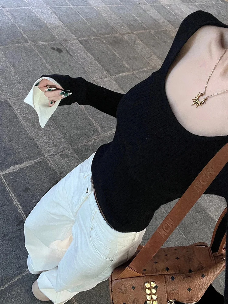 Bla Вязаный облегающий свитер с квадратным воротником Base irt Женский весенне-осенне-зимний свитер для внутренней одежды High End Feel Sve Long
Bla Вязаный облегающий свитер с квадратным воротником Base irt Женский весенне-осенне-зимний свитер для внутренней одежды High End Feel Sve Long