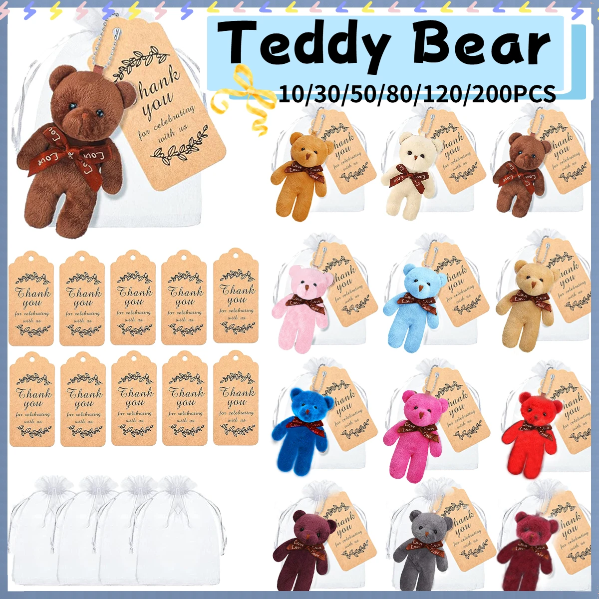 10-200PCS Mini Teddy Bears Toys Bulk Keychain Small Stuffed Animals Christmas Party Favors Memorial Birthday Gifts Bag Pendant
10-200PCS Mini Teddy Bears Toys Bulk Keychain Small Stuffed Animals Christmas Party Favors Memorial Birthday Gifts Bag Pendant