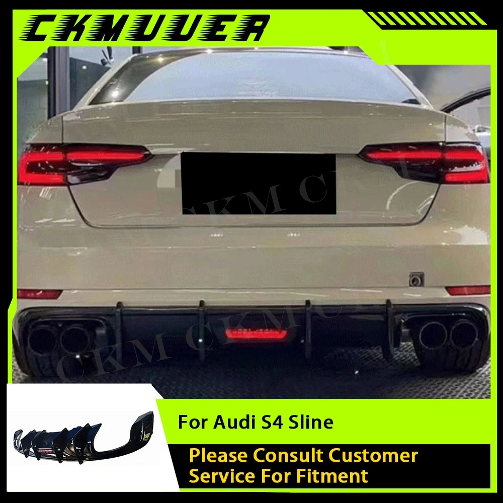 ABS Gloss Black ABS Carbon Look For Audi S4 Sline 2017-2019 Rear Bumper Lip Spoiler With Light Rear Diffuser Protector Body Kits
ABS Gloss Black ABS Carbon Look For Audi S4 Sline 2017-2019 Rear Bumper Lip Spoiler With Light Rear Diffuser Protector Body Kits