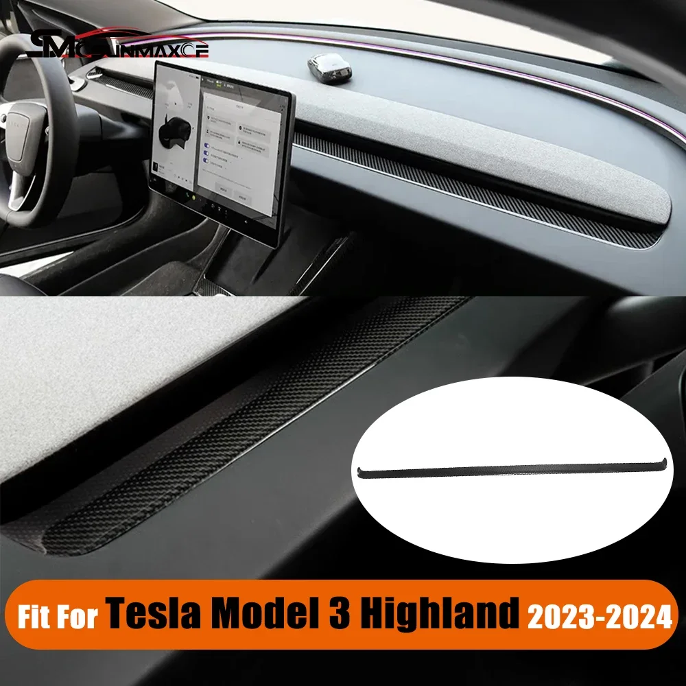 For Tesla Model 3 Highland 2024 Car Interior Real Carbon Fiber Center Dashboard Front Strip Decoration Cover
For Tesla Model 3 Highland 2024 Car Interior Real Carbon Fiber Center Dashboard Front Strip Decoration Cover