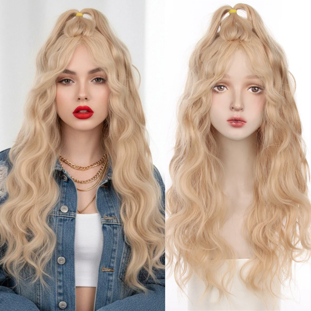 Fluffy Long Wavy Wig Women Layered Synthetic Blonde Hair Heat Resistant Wig Cosplay Daily Party
Fluffy Long Wavy Wig Women Layered Synthetic Blonde Hair Heat Resistant Wig Cosplay Daily Party