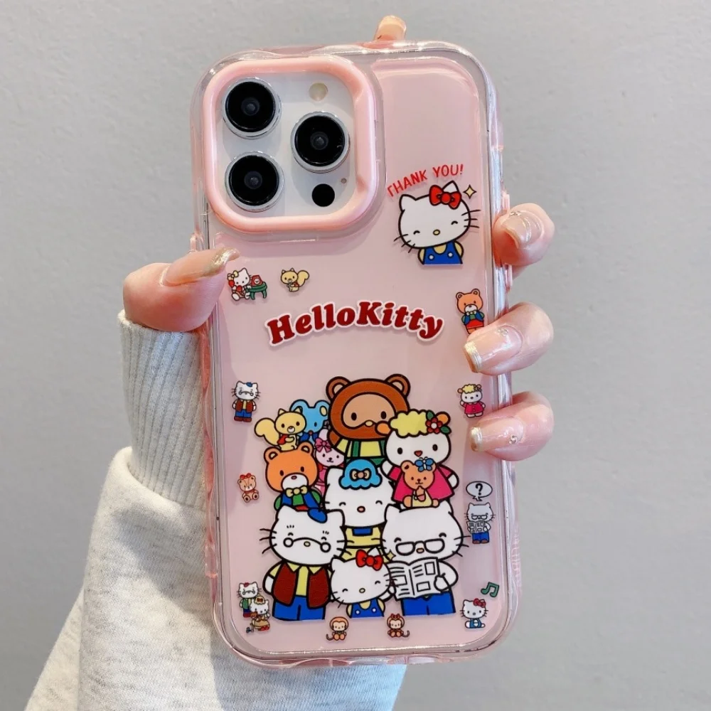 Розовый прозрачный акриловый чехол Hello Kitty с защитой от падения для Apple iPhone 16 Pro 15 14 13 Pro Max Funda Wave Border Clear Cover 
Розовый прозрачный акриловый чехол Hello Kitty с защитой от падения для Apple iPhone 16 Pro 15 14 13 Pro Max Funda Wave Border Clear Cover