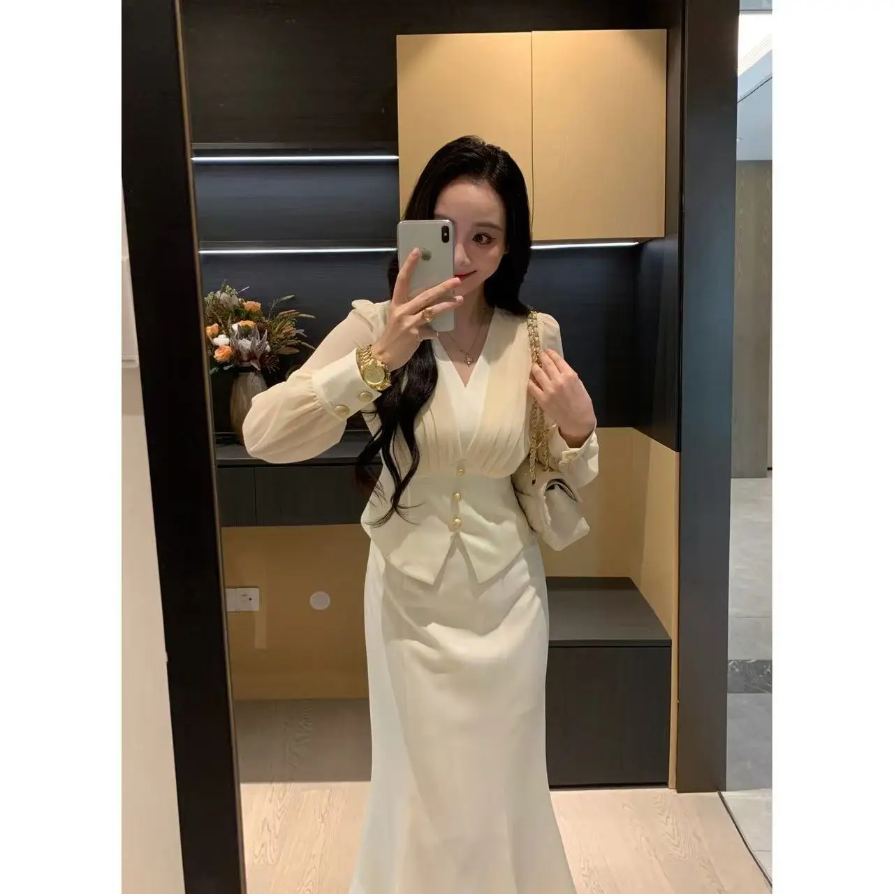 Slimming Polyester Fiber Chiffon Patchwork Silk Blend Women's Shirt Inner Wear Elegant City Walk Long Sleeve Neck Top
Slimming Polyester Fiber Chiffon Patchwork Silk Blend Women's Shirt Inner Wear Elegant City Walk Long Sleeve Neck Top