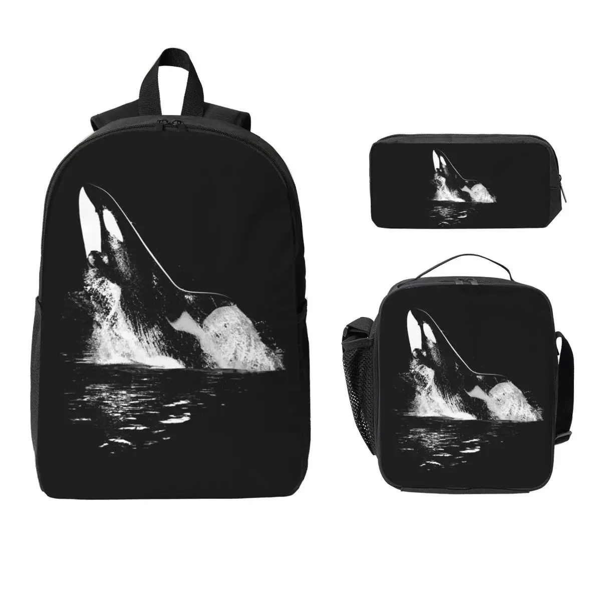 Orca Aquatic Sea Ocean Killer Whale Backpack Student BookBag School Bag Laptop Shoulder Bags 3ps Insulated Lunch Bag Pencil Case
Orca Aquatic Sea Ocean Killer Whale Backpack Student BookBag School Bag Laptop Shoulder Bags 3ps Insulated Lunch Bag Pencil Case