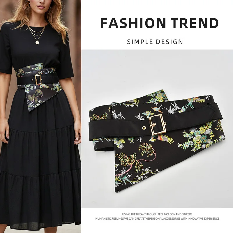 Chinese Style Embroidered Printed Waistband,Women's Version Cinched Waist Belt,Woman Fashion Decoration Dress Coat Wide Belts
Chinese Style Embroidered Printed Waistband,Women's Version Cinched Waist Belt,Woman Fashion Decoration Dress Coat Wide Belts