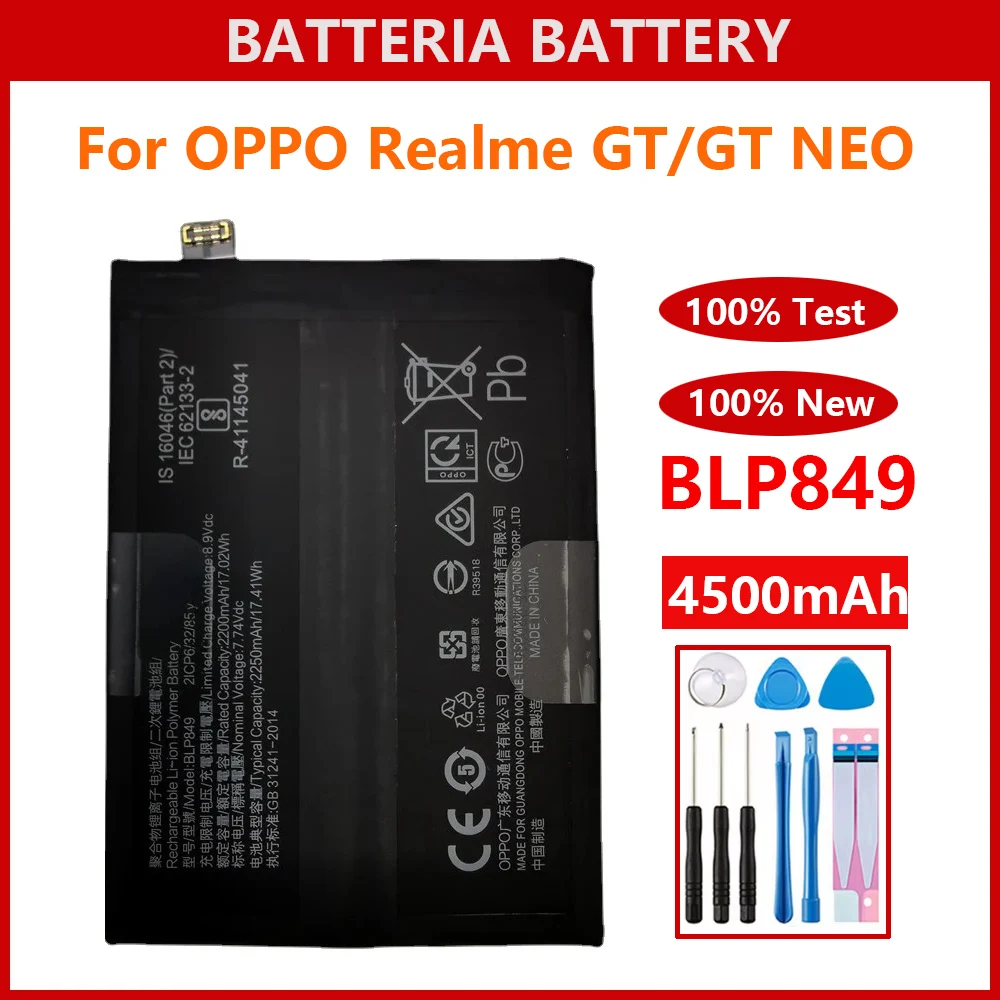 100% New Original 4500mAh BLP849 Battery For OPPO Realme GT / Realme GT NEO Replacement Batteries With Gifts
100% New Original 4500mAh BLP849 Battery For OPPO Realme GT / Realme GT NEO Replacement Batteries With Gifts