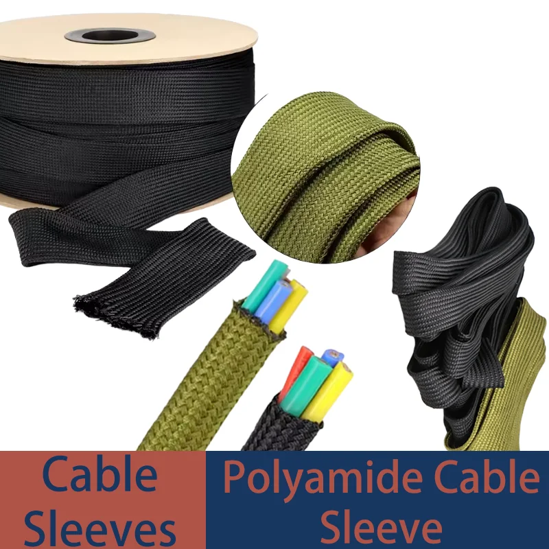 2-10m Cable Sleeve 2.5mm ~ 30mmTight Nylon Braided High Density Insulated Gland Protection Expandable Sheath Polyamide Wire Wrap
2-10m Cable Sleeve 2.5mm ~ 30mmTight Nylon Braided High Density Insulated Gland Protection Expandable Sheath Polyamide Wire Wrap