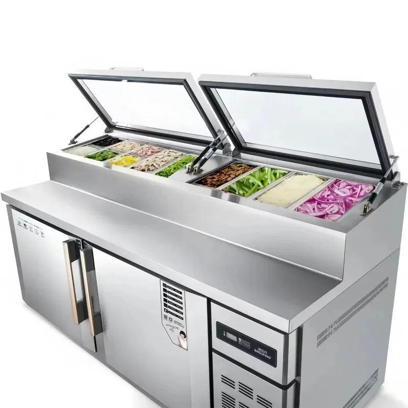 Machine Factory Equipment Maker Chiller Refrigerator Vegetable Pizza Commercial Fridge Preparation Table Fridg Refrigerator
Machine Factory Equipment Maker Chiller Refrigerator Vegetable Pizza Commercial Fridge Preparation Table Fridg Refrigerator