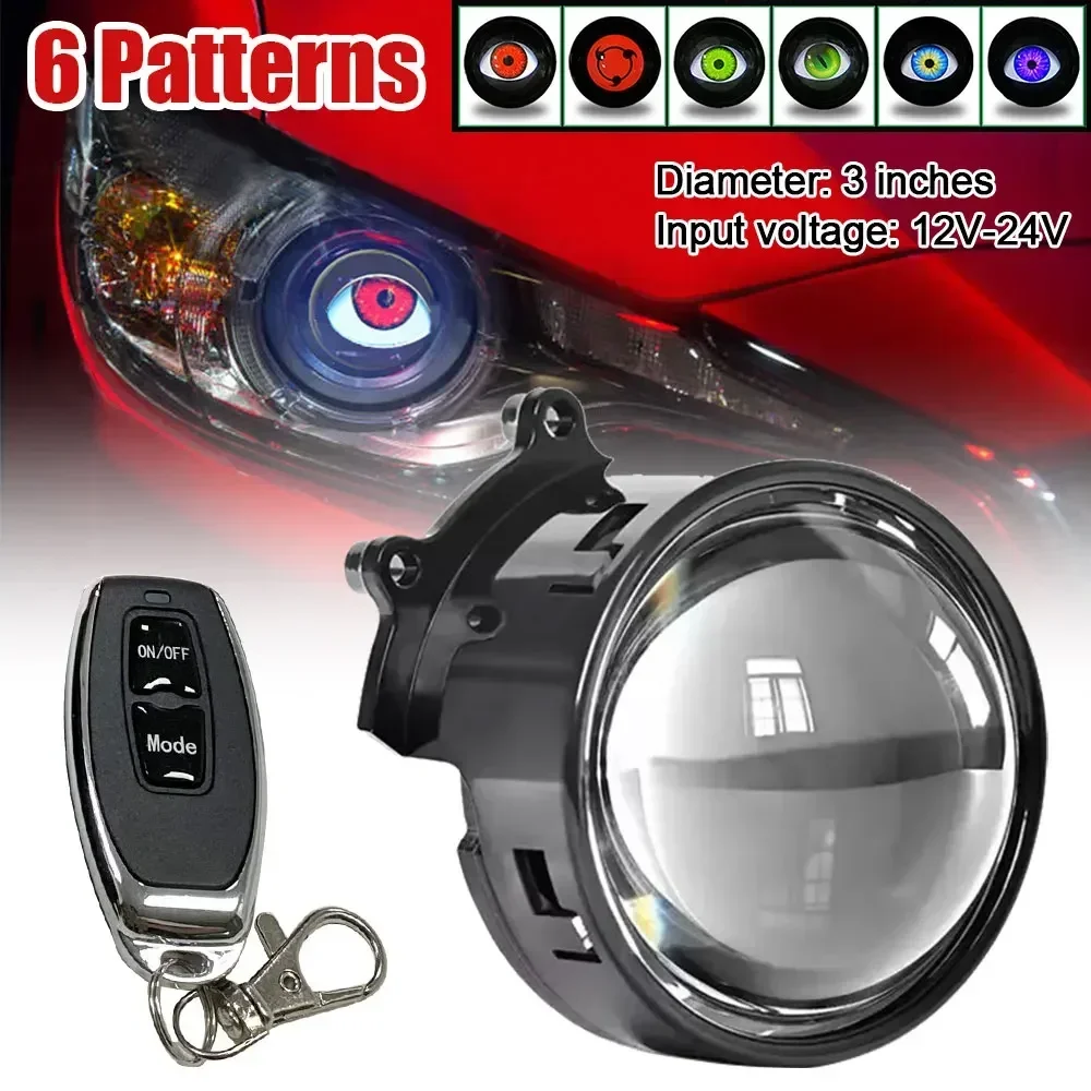 1/2pcs 12V LED red/ice blue/green 6-speed+automatic mode Devil's Eye Evil Eye remote control Lens lamp ghts Car Lights 
1/2pcs 12V LED red/ice blue/green 6-speed+automatic mode Devil's Eye Evil Eye remote control Lens lamp ghts Car Lights