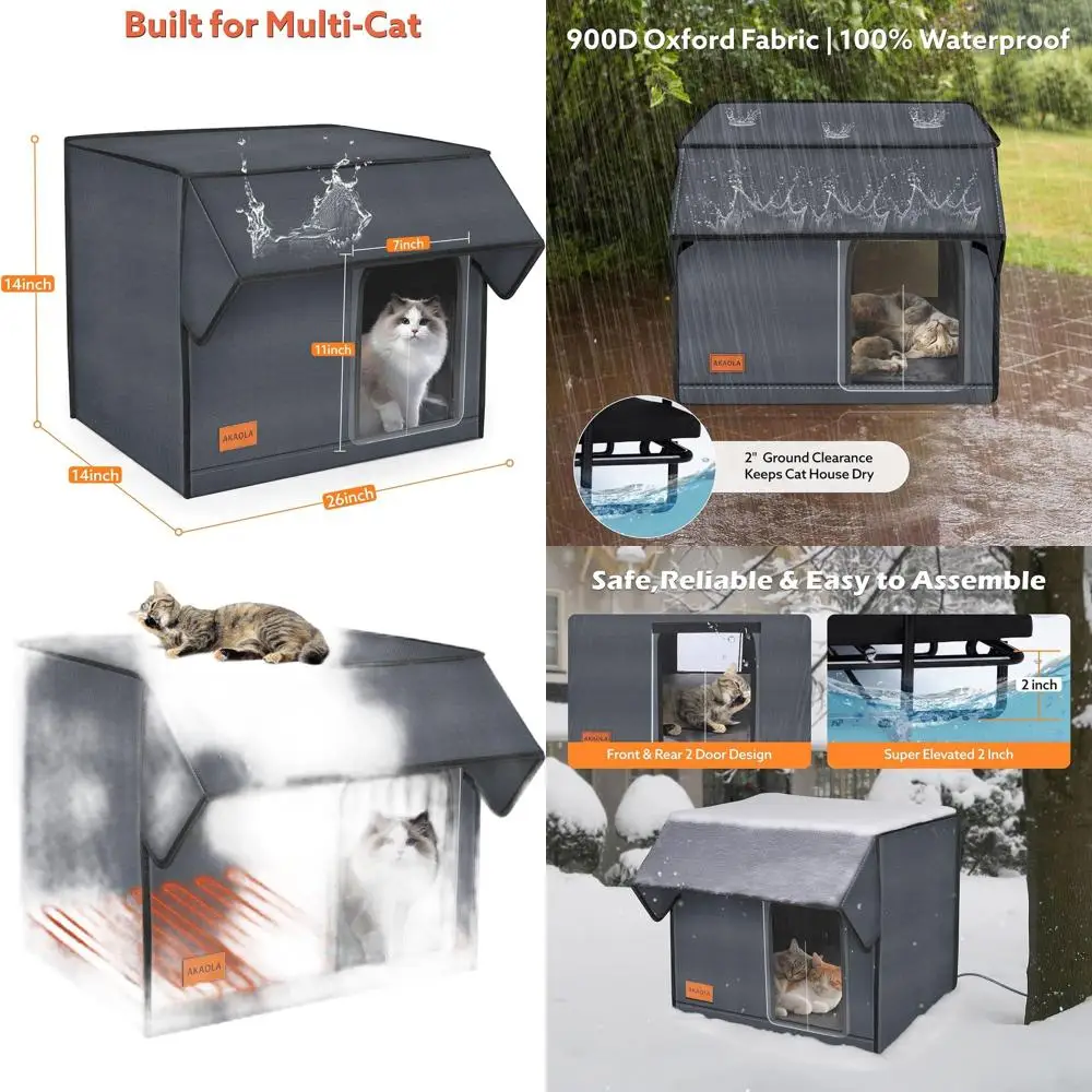 Winter-Ready Elevated Outdoor Cat Shelter with Weatherproofing and Heated Pad for Stray Cats
Winter-Ready Elevated Outdoor Cat Shelter with Weatherproofing and Heated Pad for Stray Cats