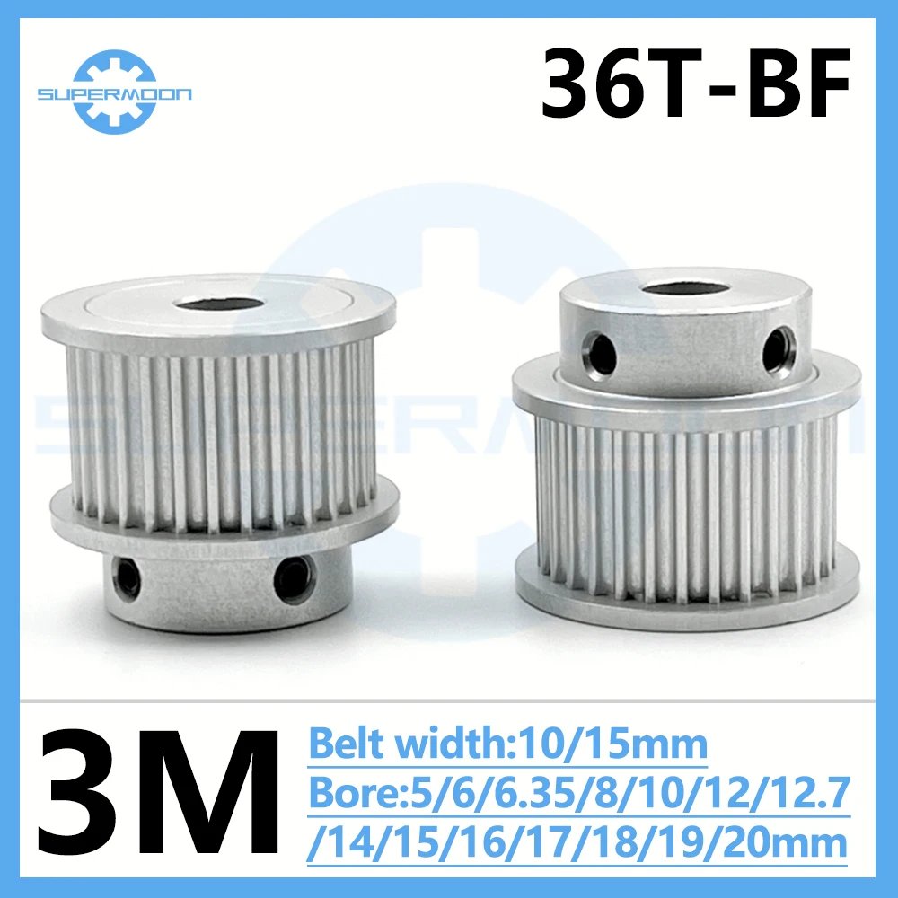 HTD 3M 36 Teeth Timing Pulley Bore 5/6/6.35/8/10/12/12.7/14/15/16/17/18/19/20mm For Belt Width 10/15mm Synchronous Gear Pulley
HTD 3M 36 Teeth Timing Pulley Bore 5/6/6.35/8/10/12/12.7/14/15/16/17/18/19/20mm For Belt Width 10/15mm Synchronous Gear Pulley