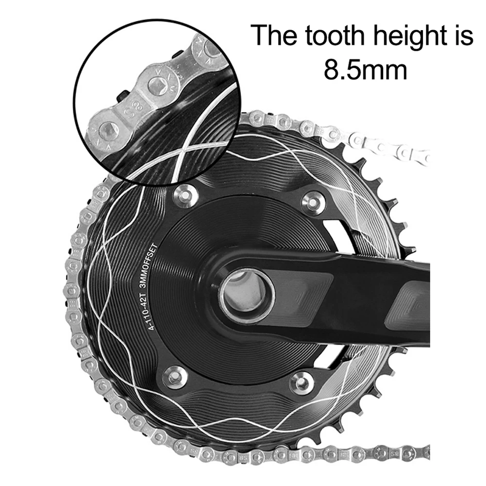 Aluminium Alloy Chainring BCD110mm for Road Bike Single Closed Design Compatible with R7000 R8000 R9100 R7100 R8100 R9200 RX510
Aluminium Alloy Chainring BCD110mm for Road Bike Single Closed Design Compatible with R7000 R8000 R9100 R7100 R8100 R9200 RX510