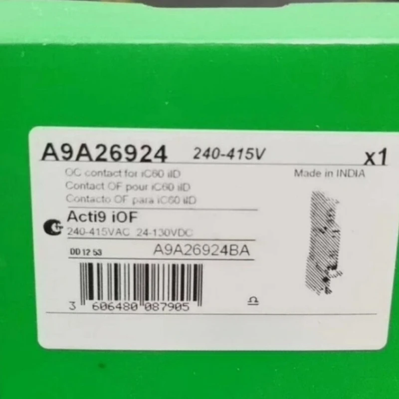 Brand New Original A9A26924 New auxiliary switch Module Fast delivery
Brand New Original A9A26924 New auxiliary switch Module Fast delivery