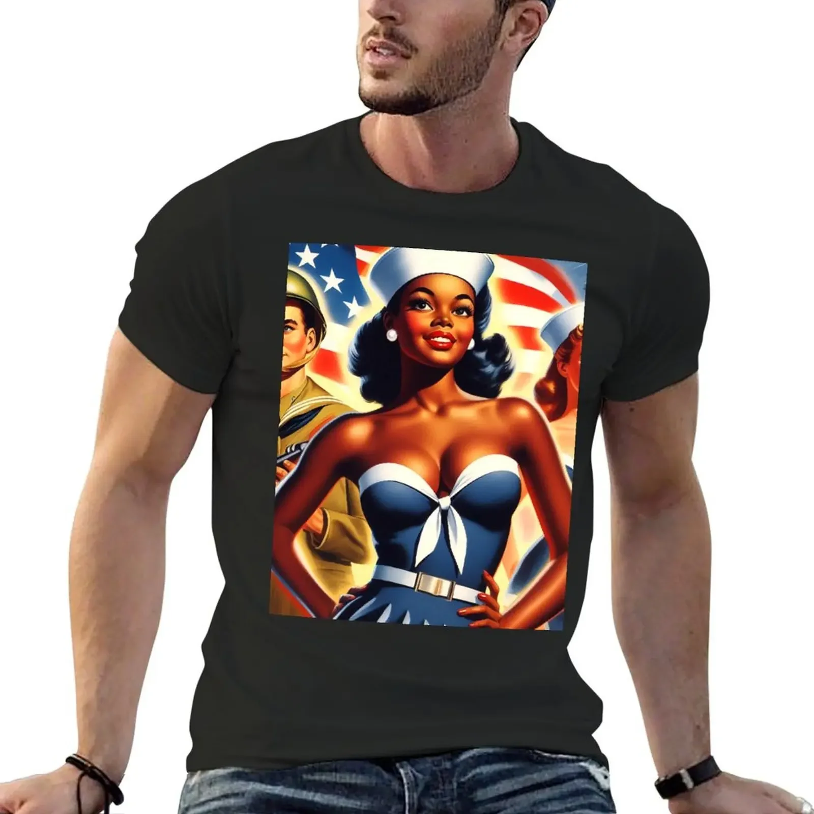 Vintage Sailor Pin-up T-Shirt cute clothes customs vintage slim fit t shirts for men
Vintage Sailor Pin-up T-Shirt cute clothes customs vintage slim fit t shirts for men