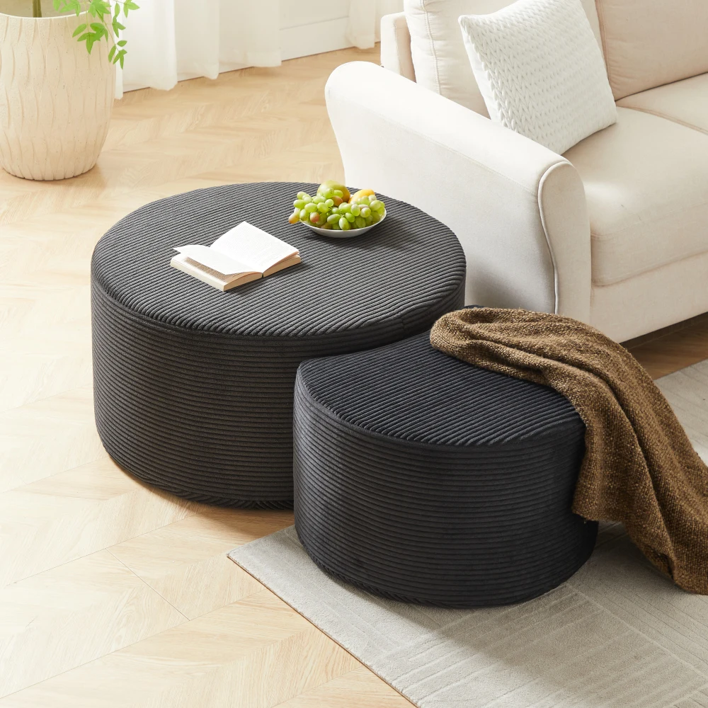 Nesting Coffee Table Set of 2,Upholstered Round Coffee Tables Set of 2 for Living Room, Modern Foam Round Coffee Table Side Tabl
Nesting Coffee Table Set of 2,Upholstered Round Coffee Tables Set of 2 for Living Room, Modern Foam Round Coffee Table Side Tabl