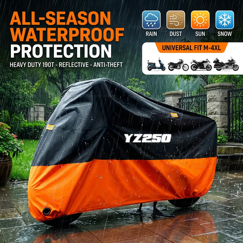 Чехол для мотоцикла YAMAHA YZ 250 YZ250 YZ250F YZ250X YZ250FX, толстый, 210D, водонепроницаемый, для улицы, защита от УФ-излучения, пыли, дождя, солнца
Чехол для мотоцикла YAMAHA YZ 250 YZ250 YZ250F YZ250X YZ250FX, толстый, 210D, водонепроницаемый, для улицы, защита от УФ-излучения, пыли, дождя, солнца