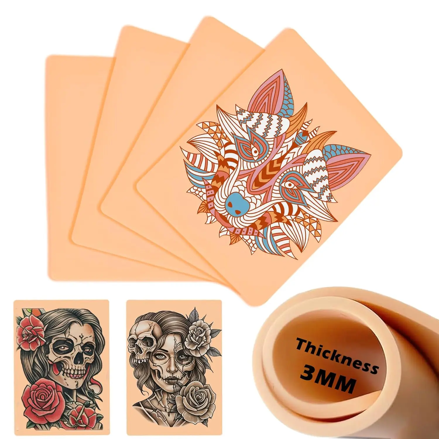3/5/10/15pcs Thick Tattoo Practice Skin 3MM Blank Double Sides Big Size Tattoo Practice Fake Skin for Permanent Makeup
3/5/10/15pcs Thick Tattoo Practice Skin 3MM Blank Double Sides Big Size Tattoo Practice Fake Skin for Permanent Makeup