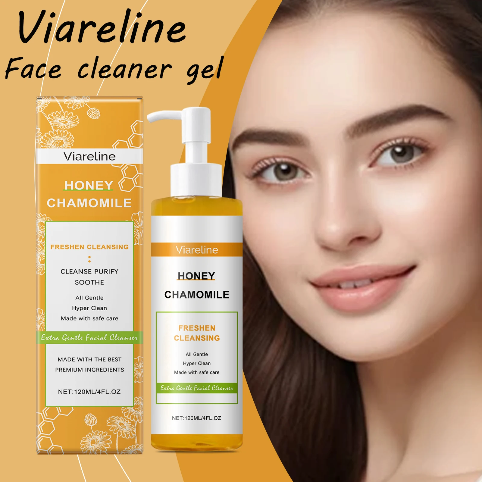 Viareline Chamomile Face Cleaner Gel Enhance Skin Elasticity Rejuvenates Improve Smoothness Moisturizing Ant-aging Face Cleaner 
Viareline Chamomile Face Cleaner Gel Enhance Skin Elasticity Rejuvenates Improve Smoothness Moisturizing Ant-aging Face Cleaner