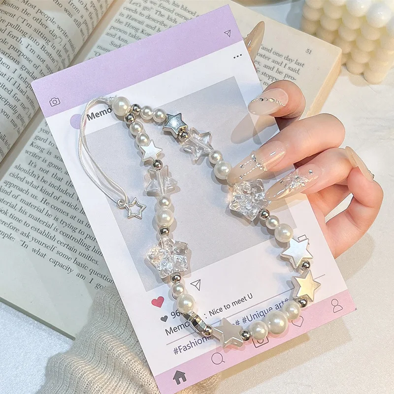 Bow Star Pearl Beaded Phone Chain Hanging Cord Phone Charms Strap Handmade Mobile Lanyard Universal Accessories Jewelry Gift
Bow Star Pearl Beaded Phone Chain Hanging Cord Phone Charms Strap Handmade Mobile Lanyard Universal Accessories Jewelry Gift