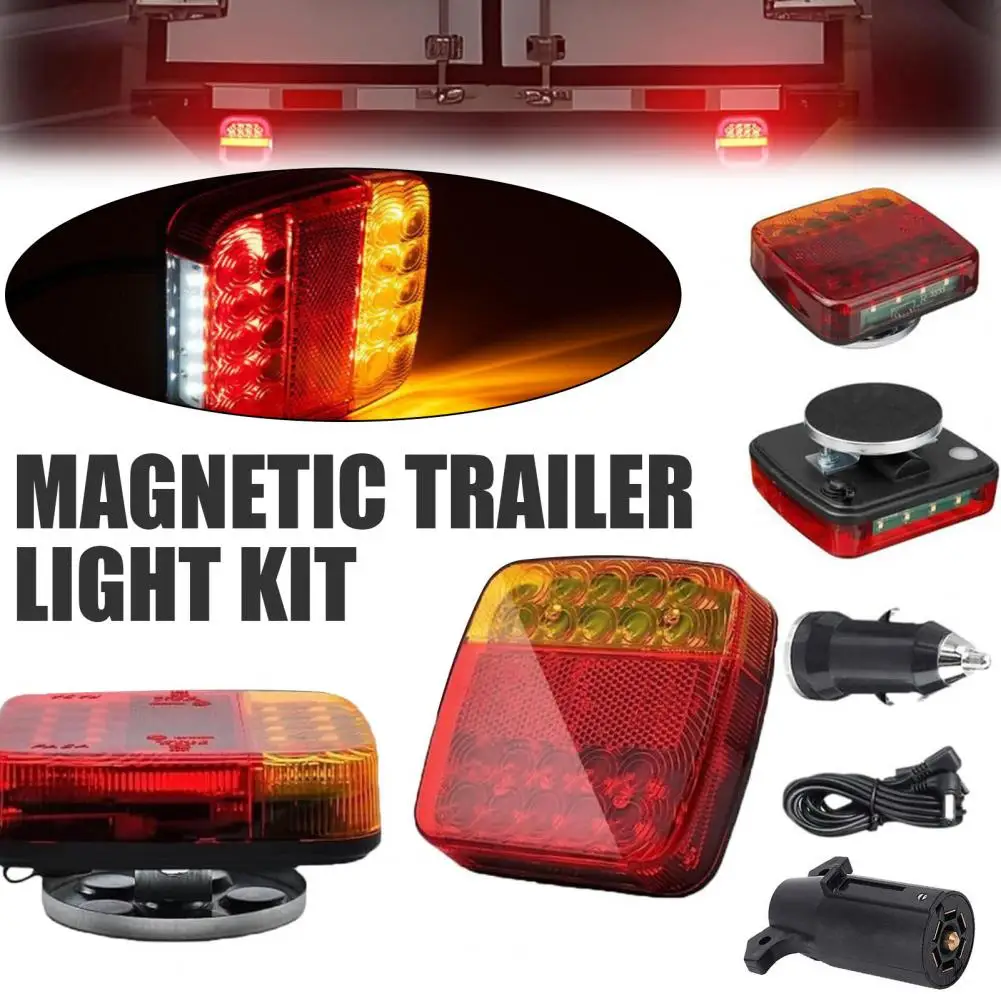 Magnetic Wireless Trailer Lights Kit High Lumens Super Bright IP67 Waterproof Rechargeable Car Rear Lights LED Tail Tow Lights
Magnetic Wireless Trailer Lights Kit High Lumens Super Bright IP67 Waterproof Rechargeable Car Rear Lights LED Tail Tow Lights