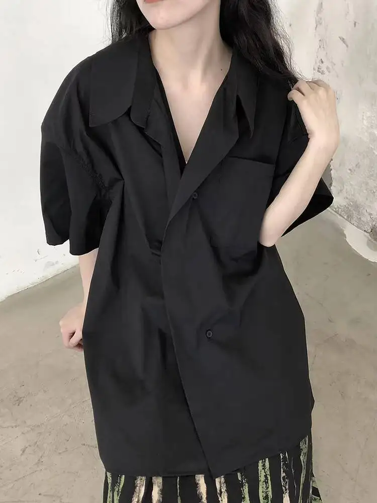 Ladies Short Sleeve Shirt Summer New V-Neck Thin Fashion Trend Casual Loose Large Size Short Sleeve Shirt
Ladies Short Sleeve Shirt Summer New V-Neck Thin Fashion Trend Casual Loose Large Size Short Sleeve Shirt