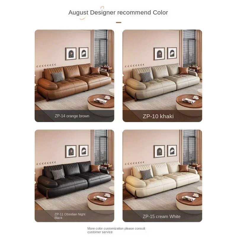 Straight Row Sofa Genuine Leather Living Room Modern Simple Small Apartment Italian Light Luxury Curved Three-Seat FirstHot Sale
Straight Row Sofa Genuine Leather Living Room Modern Simple Small Apartment Italian Light Luxury Curved Three-Seat FirstHot Sale