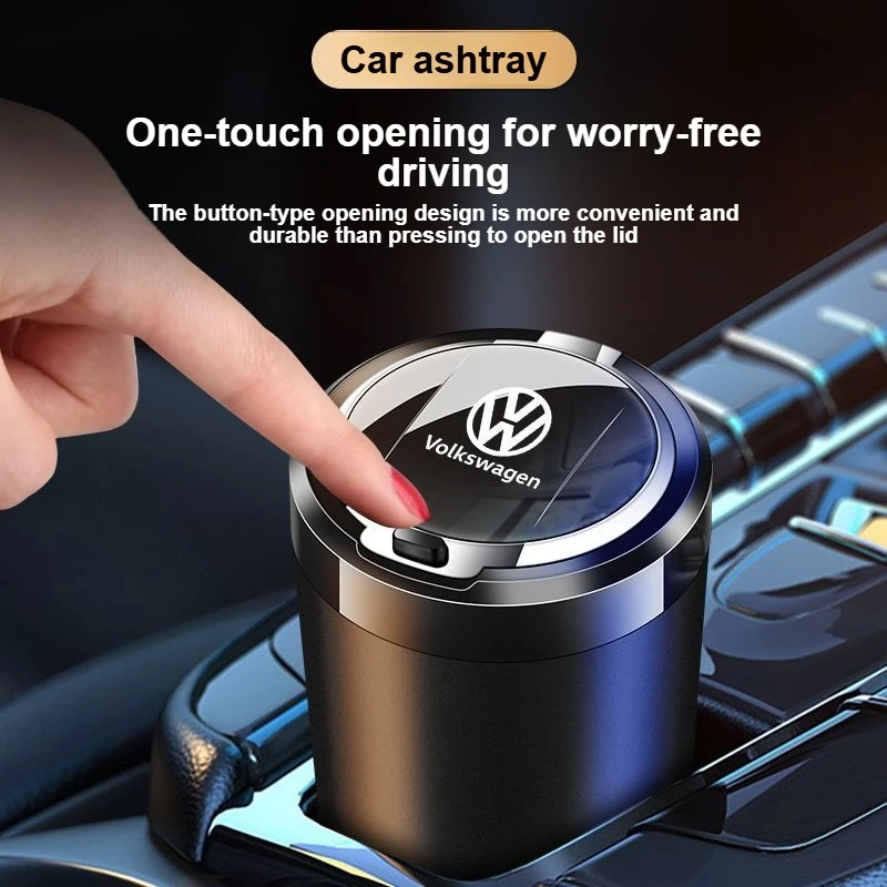 FOR Volkswagen ashtrays, high-end metal inner liner, personalized multi-functional interior decoration with light and cover
FOR Volkswagen ashtrays, high-end metal inner liner, personalized multi-functional interior decoration with light and cover