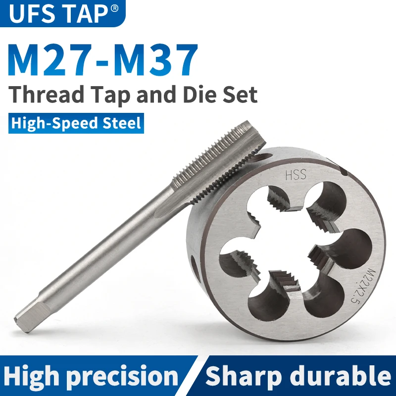 UFS TAP 1SET HSS 6542 M27-M37 Right Hand Mertic Tap Die Set M27 M28 M29 M30 M31 M32 M33 M34 M35M36M37 Fine Screw Thread Dies Tap
UFS TAP 1SET HSS 6542 M27-M37 Right Hand Mertic Tap Die Set M27 M28 M29 M30 M31 M32 M33 M34 M35M36M37 Fine Screw Thread Dies Tap