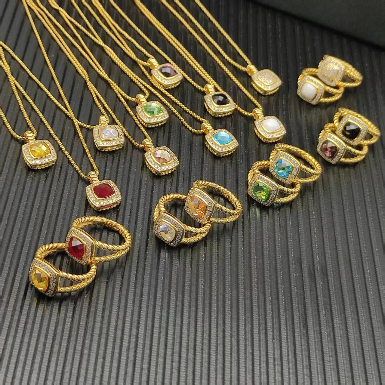New S925 Sterling Silver Gold Square Diamond Gemstone Necklace Neutral Fashion Classic Personality Trend Retro Luxury Jewelry by
New S925 Sterling Silver Gold Square Diamond Gemstone Necklace Neutral Fashion Classic Personality Trend Retro Luxury Jewelry by