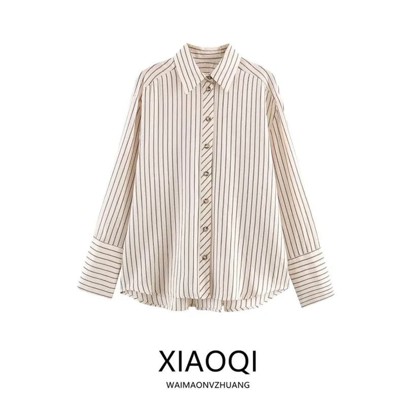 Весна-Лето 2026: Новая женская рубашка с длинным рукавом, свободным кроем, полосатыми манжетами, отложным воротником, удобная, для повседневной носки, модная
Весна-Лето 2026: Новая женская рубашка с длинным рукавом, свободным кроем, полосатыми манжетами, отложным воротником, удобная, для повседневной носки, модная